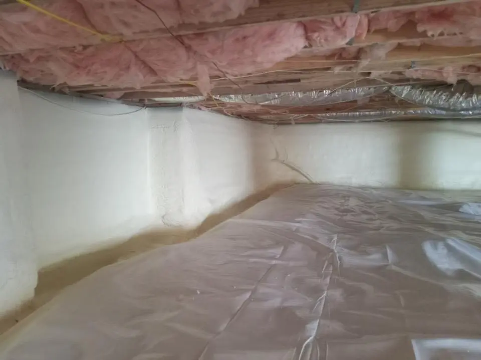 Crawl space encapsulation with closed-cell spray foam for Roof Maintenance in Half Moon